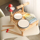 Kinderhölzerner Musik -Percussion -Instrumente, Klavier, Trommel, Gong, Babyhandtrommelspielzeug, Kätzchenmusiktisch [1 kg] Xylophonmodell