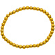 Only double ancient method sand gold bracelet women's 999 pure gold two worlds happy lotus gold bracelet Vietnam 24K gold plated jewelry ancient method beads 5mm bracelet 13-14 cm (elastic