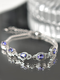 Slightly gifted tanzanite bracelet for women s925 silver chain light luxury niche design high-end blue gemstone inlaid bracelet 01#s925 silver tanzanite inlaid bracelet