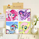 
Little Pony Poly Digital Oil Painting Diy Filling Coloring Children's Hand-drawn Cartoon Biqi Acrylic Oil Color Decoration Painting qx15914 80*80cm Thick solid wood inner frame + decorative outer frame