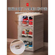 Installation-free shoe box folding storage box transparent shoe storage space-saving shoe cabinet shoe rack organizing box 1 column 6 layers 12 compartments four-door can hold 24 pairs of shoelaces