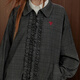Unifree Wood Ohr Harrington Jacke Frauen Retro Plaid Miu Serie Loose Casual Jacket L.