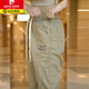 Pierre Cardin 2025 Nouveau pantalon décontracté de printemps et d'automne pour hommes à attaches lâches pour hommes Pantalons longs polyvalents de neuf points.