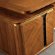 Solid wood new Chinese style boss table walnut president table solid wood executive desk manager table office desk and chair combination 2.4m boss table (solid wood frame) ebony wood