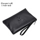 
CosmicKindred 2025 new handbag for men's soft leather hand grab bag large capacity soft cowhide envelope bag for men's clip bag business clutch style four black small [none]