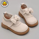 G.duck Little Yellow Duck Girls' Shoes Super Soft Leather Shoes 2026 Spring and Autumn New Elastic Socks Princess Shoes Versatile Children's Shoes Off-White (Add 1cm to your foot length when ordering) 29 (inner length 18cm)