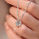 Pt950 platinum moissanite diamond necklace women's clavicle chain women's high-end gift for girlfriend and wife Valentine's Day light luxury model baby's breath necklace 2 carats
