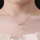 Yage IDo 18K gold diamond necklace small waist rose gold clavicle chain light luxury jewelry pendant Valentine's Day gift 18k gold necklace (2.8g)