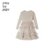 Jnby par Jnby [épissage en mailles en tricot] Jiangan buyi Vêtements pour enfants robe de printemps filles à manches longues et enfants 1N1G13610 674 POUDRE GRENIE MIDE 140 cm