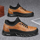 Qiaochao summer large-size men's shoes outdoor mountaineering leather non-slip sports shoes casual men's work labor protection work trendy shoes XP-AC3881 black leather 41