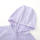 Anael boys and girls hooded knitted jacket 2025 summer new ice sun protection clothing casual sports tops Heather Purple 160