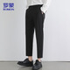 
ROMON casual pants men's pants summer high-end pinch pants men's business trousers black 32