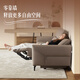 Lezhibao Lazboy Sofá de cuero genuino Sala de estar Zero contra la pared volcada 2025 nueva función eléctrica Sunset Avenue 677 Sunset Orange - Grande - 3 personas Right Electric - con volcado volcado