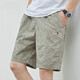 Tommy Bull (TOMMYBULL) Tommy Tommy Summer Pure Cotton Five-Cut Shorts Casual and All-Match Loose Beach Pants Men's Trendy 9224 Light Gray + 9215 Bean Green 3XL (Suggested 170-185 Jin [Jin equals 0.5 kg])