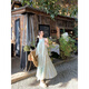 Bei Xianqi 2025 summer new style spliced ​​vacation temperament sweet temperament seaside sleeveless loose dress Mint green dress M