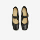 Los mejores 25 primavera retro Mary Jane zapatos de tacón grueso Toe Singles para mujeres M1509AQ5 Negro 39