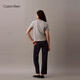 Calvin KleinJeans【复刻90系列】25春夏新款女士ck亚麻直筒牛仔裤47AB718 RBW-牛仔深蓝 28