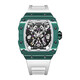 Bugatti (BONEST GATTI) watch Valentine's Day birthday gift for boyfriend Germany fully automatic hollow mechanical watch luminous carbon fiber men's watch Carbon fiber BG9906-A2 sports carbon green