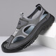 Chaussures de trou de conduite respirant Sac de tissu en mailles Céquette creux extérieure d'âge moyen polyvalent Vieil Pékin Sandales Mountaine d'alpinisme S826 Brown 39