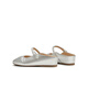 Tianmeiyi Mules Schuhe mit hoherhängender Frauen Sandalen Einkaufszentrum Gleiche französische Bag-Toe-Halbschneide 2025 Sommer BK841BH5 Silber (Schafkin) empfohlen, eine größere Größe 37 zu nehmen 37