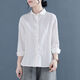 Puppenband reines Baumwollhemd für Frauen im Frühjahr und Herbst Lose und vielseitig geschichtete Hemd College Literary Retro Top J829 Pink M (100-110jin [Jin gleich 0,5 kg])