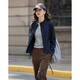 Demana [intelligent casual style] spring fashionable split-piece stand collar comfortable air layered meat short women's jacket
