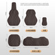 DreamSelect Seat Seat Cushion Four Seasons Universal Summer Seat Seat Cover cinq sièges Coussin de siège en cuir complet ventilé et couvercle de siège respirant Half-Pack Cushion [légende noir] Light and Luxurious Skin Sense - Breffable and Confortable Peugeot 408/508/4008/5008