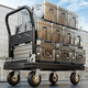 CLCEY thickened flatbed truck portable hand-pull truck decoration cart foldable promotion truck 60*403 125*756 inch nylon wheel