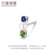 Lukfook Jewelry Platinum 950 Small Moonlight Sapphire Pearl Platinum Stud Earrings Single FDJ0001DS Total Weight 0.40g Single Xingyue