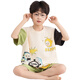 Danzi Party Children's Pajamas Boys Summer Pure Cotton Cotton Thin Short-Shorts Установите домашний костюм для мальчиков среднего размера 692#-T Danzi M Size (предполагаемое высокое 153-160)