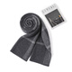 JIUJI Cashmere Scarf Men's High-end Winter Fashion Versatile Knitted Plaid Thickened Warm Neck Scarf Gray
