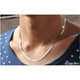Guanpuge Fat Donglai same style pt950 platinum snake bone chain PT950 platinum necklace Japanese and Korean jewelry short silver jewelry necklace for men 5.2 mm thick 55 cm long