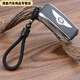 Xuankashi retro ebony hand-woven car keychain rope wrist rope short keychain lanyard for men and women high-end (Fuzi style)/short style/black