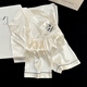 Gtyuwvg-sensorisch Panda Ice Seide Pyjamas Damen 2025 Sommer Dünne Kurzarmshorts Zwei-teilige Set Casual Home Clothing Hellgelb #YX-9214 m 75-98jin [Jin gleich 0,5 kg]