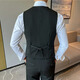 
Ayou fat big size suit men's business formal suit groom best man wedding two-piece suit black single vest M
