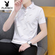 Playboy (Playboy) Summer de la solapa de manga corta para hombres Polo Paul Camiseta de cuello de moda.
