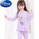 Disney Girls Pajamas Juego de algodón puro de algodón de otoño de algodón para niños 2023 Nuevo hielo y nieve Aisha Baby Home Clothing Ropa para niños Princesa Z724# [Azul] Princesa Aisha Algodón puro de alta calidad 140
