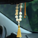 Chuangjingyixuan car pendant car pendant high-end rearview mirror good charm lotus lotus baby Buddha bodhi lotus decoration ladies pendant good luck lotus golden little Buddha with good meaning