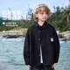 ASK JUNIOR children's shirt 2026 spring new style lapel long-sleeved boys' shirt jacket men's and older children's fashion tops black 110