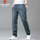 Pierre Cardin Jeans Summer de verano Pantalones rectos delgados para hombres Pantalones casuales para hombres Ropa de hombres de alta gama azul retro 32