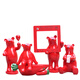 Wen Yijia Customized Sales Department Outdoor Lawn Green Space Polar Bear Ornament Kindergarten Internet Celebrity Photo Cartoon Animal Bear Sculpture Red Bear Combination 1