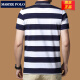 Meister Polo Paul Striped Polo Shirt Herren Sommer Neue Männer mittleren Alters Baumwolle kurzärmelig T-Shirt Slim Business Revers Basis-Hemd 3882 Weiß 2xl