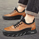 Qiaochao summer large-size men's shoes outdoor mountaineering leather non-slip sports shoes casual men's work labor protection work trendy shoes XP-AC3881 black leather 41