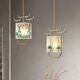 Nouveaux lustres en cuivre en cuivre complet Couleur en émail salon chambre à coucher de chambre à coucher zen de style chinois de style chinois lampe d'allée 6189 Black Frothbing Gold [matériau en cuivre complet]