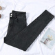 Yisi Reducido Retro Blue Jeans Women's 2025 Spring y otoño Nuevas patas pequeñas y tierras de cintura alta pantalones delgados de lápiz delgado gris [Dar un cinturón] 833 28 recomendado 100-110Jin [Jin iguala 0.5 kg]