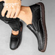
SNGUNY high-end light luxury brand casual shoes men's 2025 spring new Doudou shoes men's cowhide leather business leather shoes men black [9916 four-season model] 38 (240mm)
