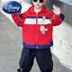 Disney (Disney) Disney Boys Ultraman Jacket Spring New Children's Handsome and Fashionable Hooded Color Blocking Windbreaker Kids Color Blocking Ultraman Blue 80