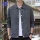 ROMON jacket men's autumn and winter suede jacket men's Korean style casual tops men's dark gray XL