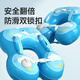 Xiha Swimmer Baby Children's Underarm Ring Neck Ring Baby Swimming Ring Children's Playing Bath Swimming Ring Swimming Ring Bathing Equipment Bathing Equipment Blue Whale Spirit-Double Buckles Reinforced Armpit Ring