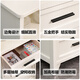 Yu's forest wood all solid wood chest of drawers, installation free, new storage cabinet, solid wood side cabinet, living room, multi-layered American storage cabinet, all solid wood, ivory white, 4 drawers, door-to-door delivery